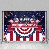 Aperturee - Aperturee Usa Flag Gold Stars Happy Presidents Day Backdrop